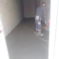 Пример работ по укладке полусухой стяжки пола в торговом павильоне в Люберцах